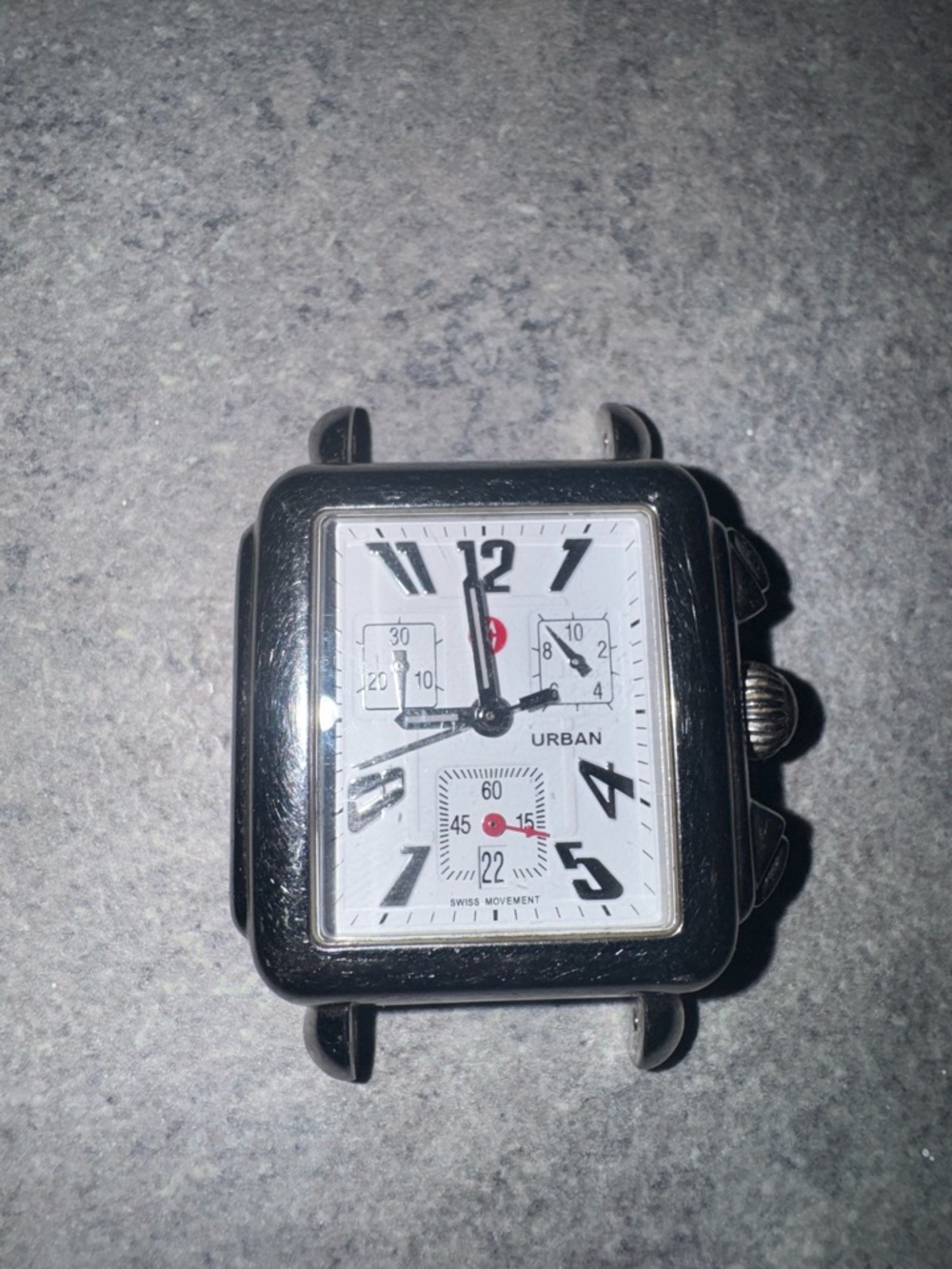 Michele Stainless Steel White Dial Chronograph Watch Case
